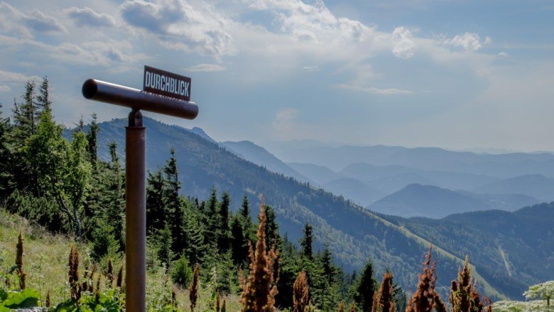 Durchblick durchs Panoramafernrohr, © Ludwig Fahrnberger Durchblick durchs Panoramafernrohr, © Ludwig Fahrnberger