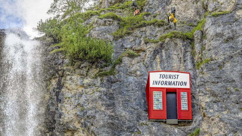 Cliffhanger am Mirafall, © Steinbrener/Dempf & Huber Cliffhanger am Mirafall, © Steinbrener/Dempf & Huber