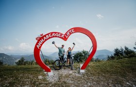2 Mountainbiker am Hennesteck, unter dem Annaberger Lifte Herz, &copy; Mostviertel