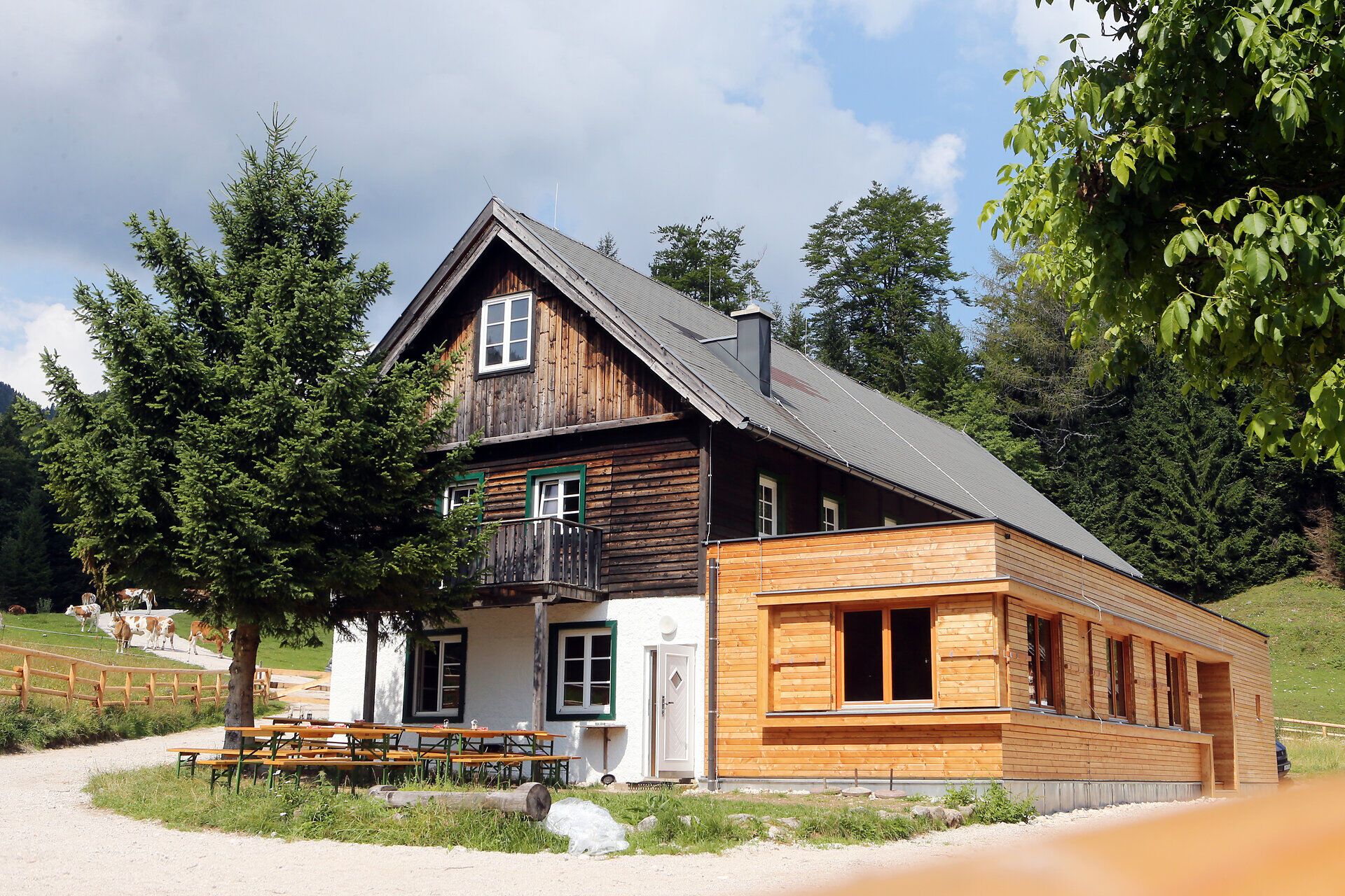 Umgeben von majestätischen Bergen und üppigen Wäldern lädt das Schutzhaus Vorderötscher zu einer wohlverdienten Pause ein. Die rustikale Architektur harmoniert perfekt mit der atemberaubenden Natur, während die frische Bergluft die Sinne belebt. Hier erleben Besucher die Schönheit der alpinen Landschaft in vollen Zügen.