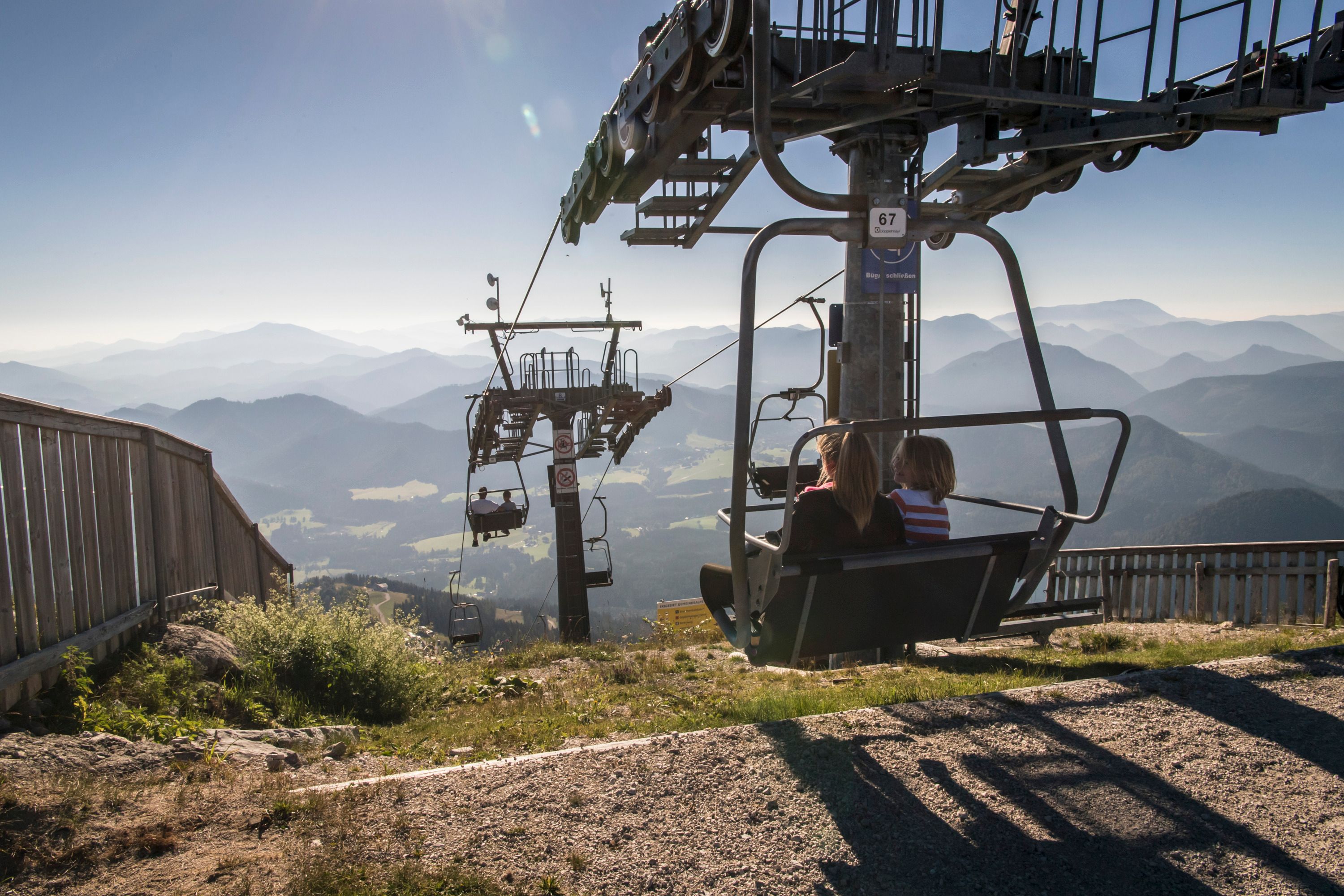 Leisurely lift ride up the Gemeindealpe