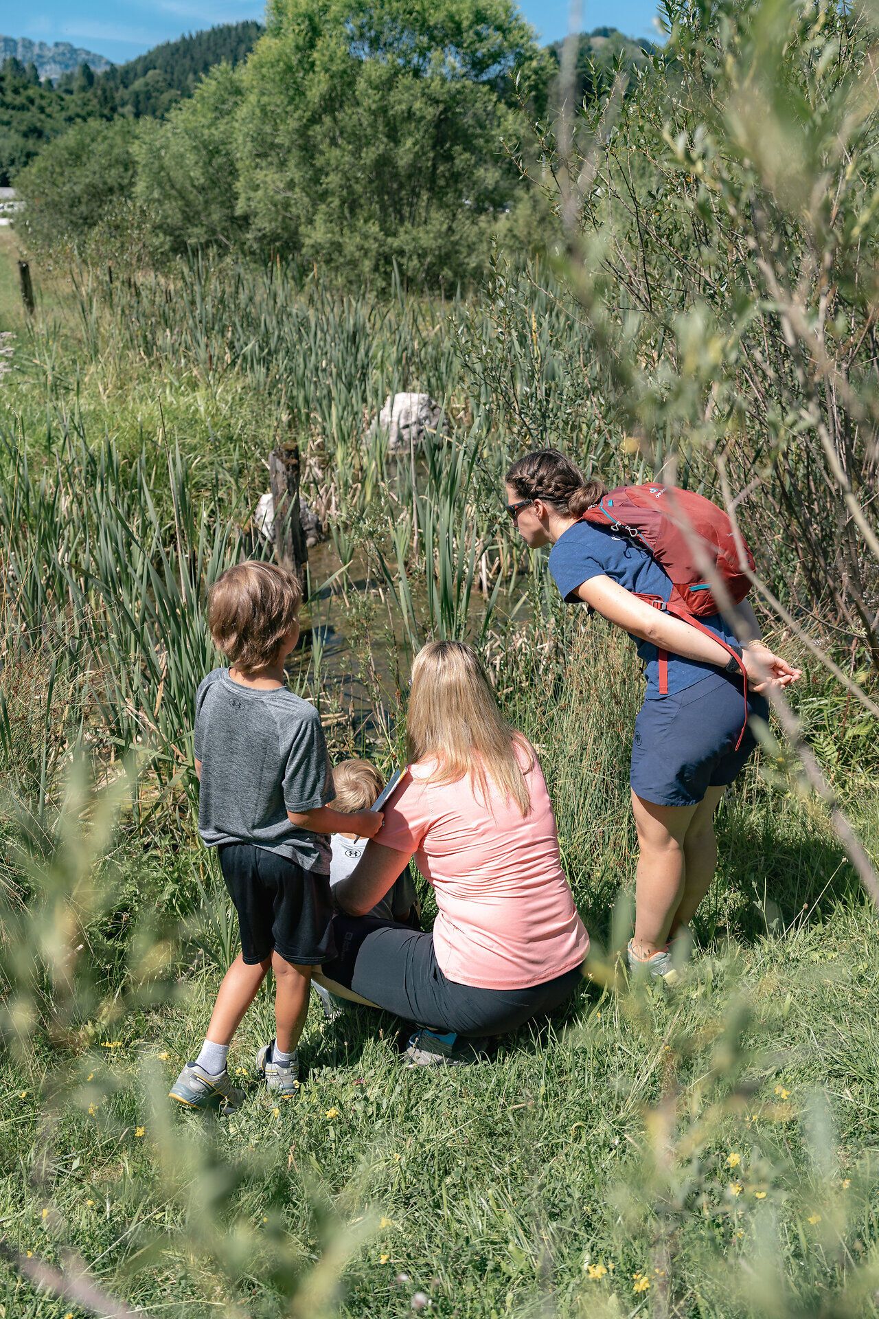 Inmitten der üppigen Natur des Ötschergräben erkunden Familien die faszinierende Flora und Fauna. Die sanften Geräusche des plätschernden Wassers und das Zwitschern der Vögel schaffen eine harmonische Atmosphäre, die zum Verweilen einlädt. Hier wird das Wandern zum unvergesslichen Erlebnis in einer malerischen Kulisse.