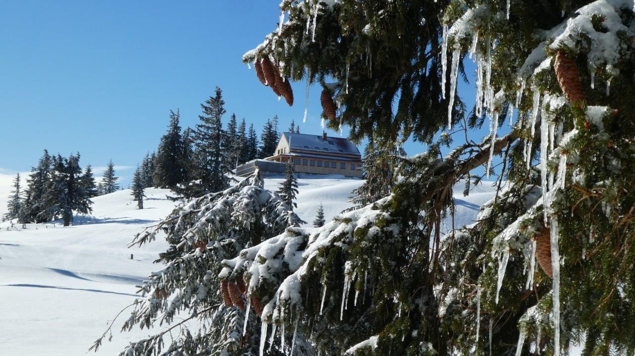 Deep winter view of the Annaberger Haus